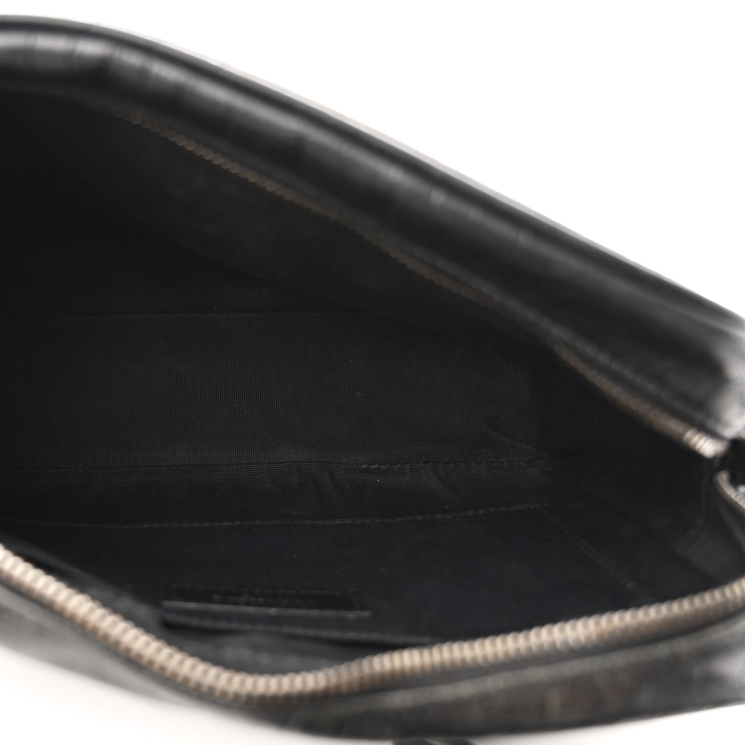 Saint Laurent Calfskin Crocodile Embossed Monogram Lou Camera Bag Black 5 of 10