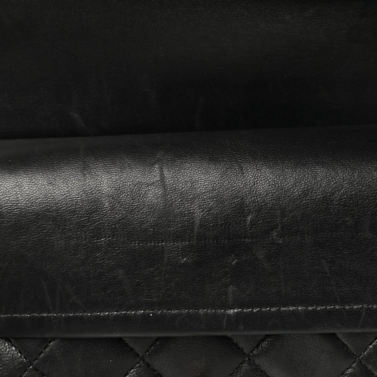 Lambskin Quilted Small Double Flap Black