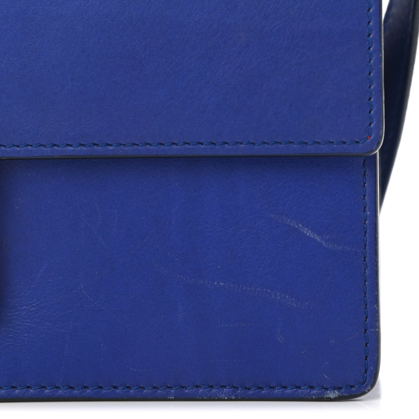 Smooth Calfskin Aileen Gancio Lock Shoulder Bag Blue