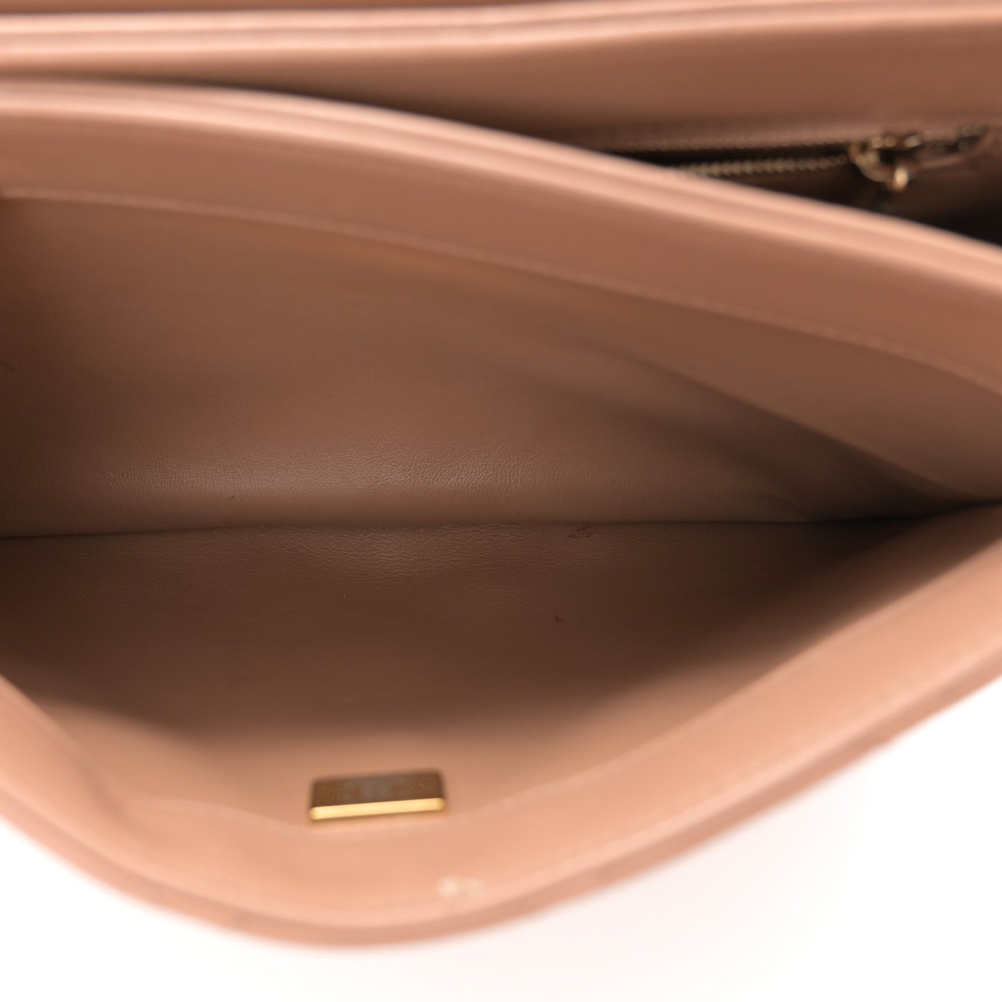 Lambskin Quilted Small Trendy CC Flap Dual Handle Bag Camel