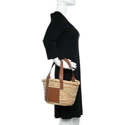 Loewe Raffia Small Basket Tote Bag Natural Tan 2 of 10