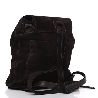 Chanel Suede CC Drawstring Backpack Brown 2 of 4