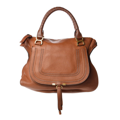 Chloe Calfskin Large Marcie Satchel Tan 1 of 17