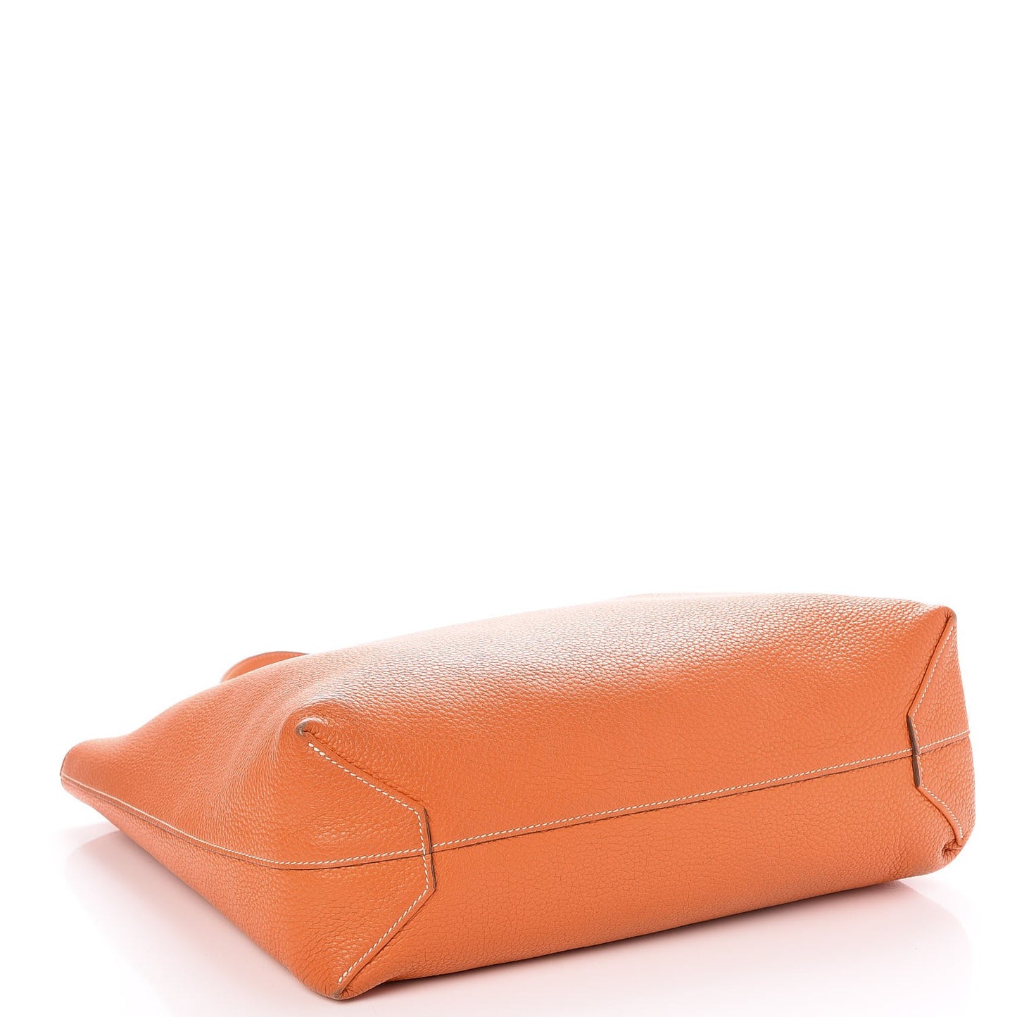 Taurillon Clemence Double Sens 36 Reversible Tote Orange Curry
