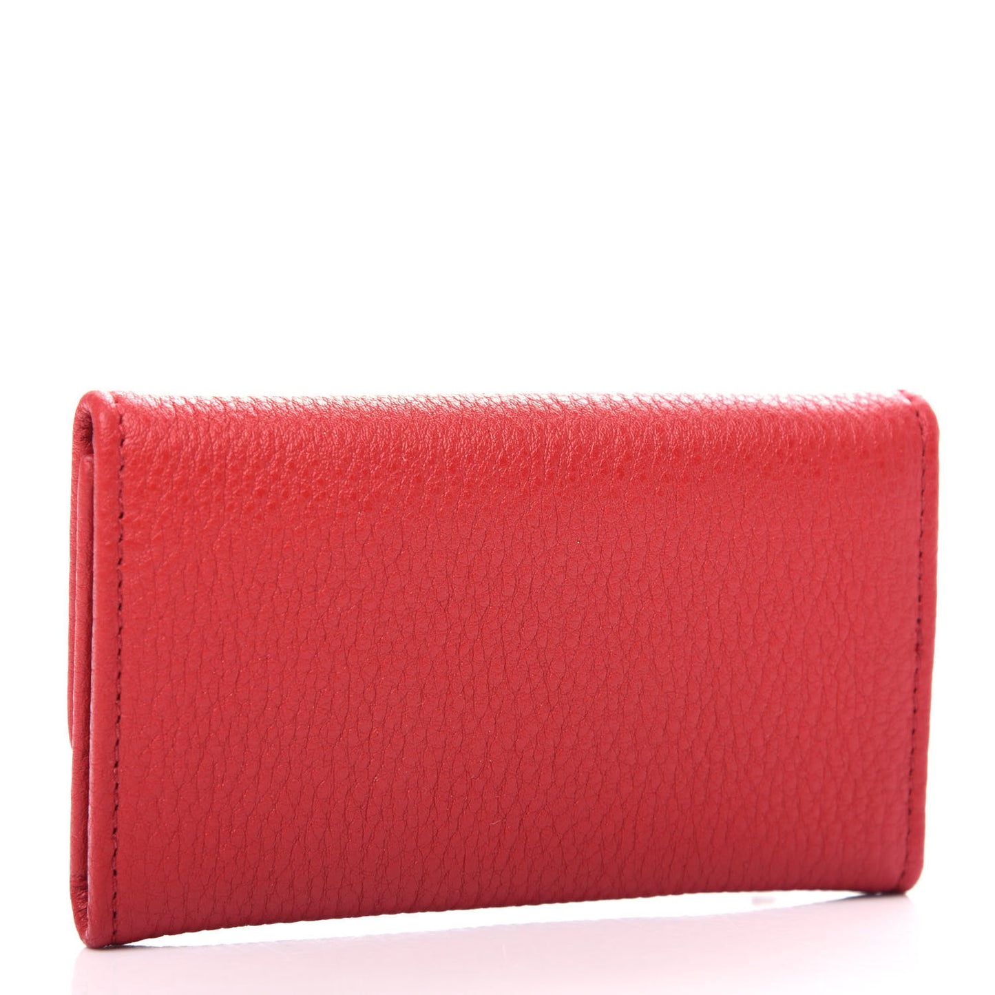 Vitello Grain 6 Key Holder Rosso