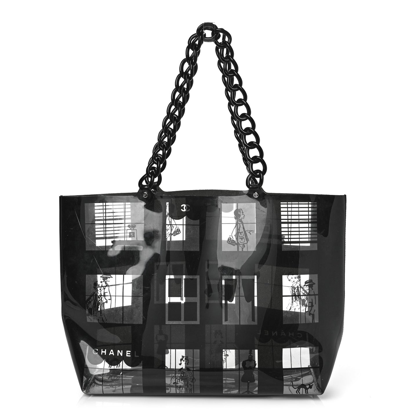 Vinyl Coco Window Tote Black