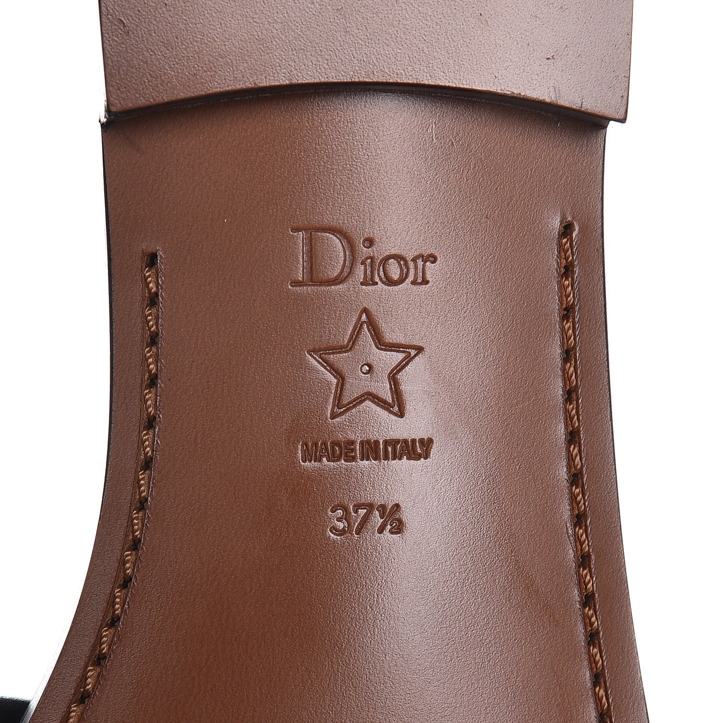 Calfskin Dio(r)evolution 10mm Slide Sandals 37.5 Black