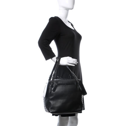 Bottega Veneta Nappa Karung Intrecciato Satchel Black 2 of 10