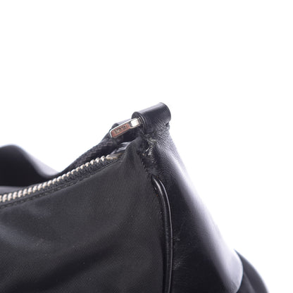 Prada Tessuto Nylon Soft Calfskin Shoulder Bag Black 13 of 14