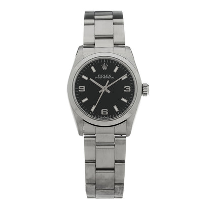 Rolex Stainless Steel 31mm Oyster Perpetual Watch Black 77080 1 of 4