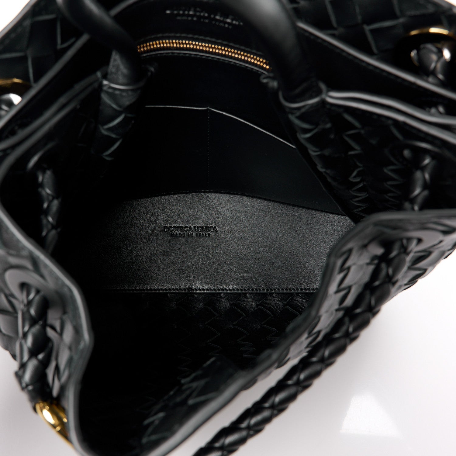 Bottega Veneta Nappa Intrecciato Medium Andiamo Shoulder Bag Black 5 of 12