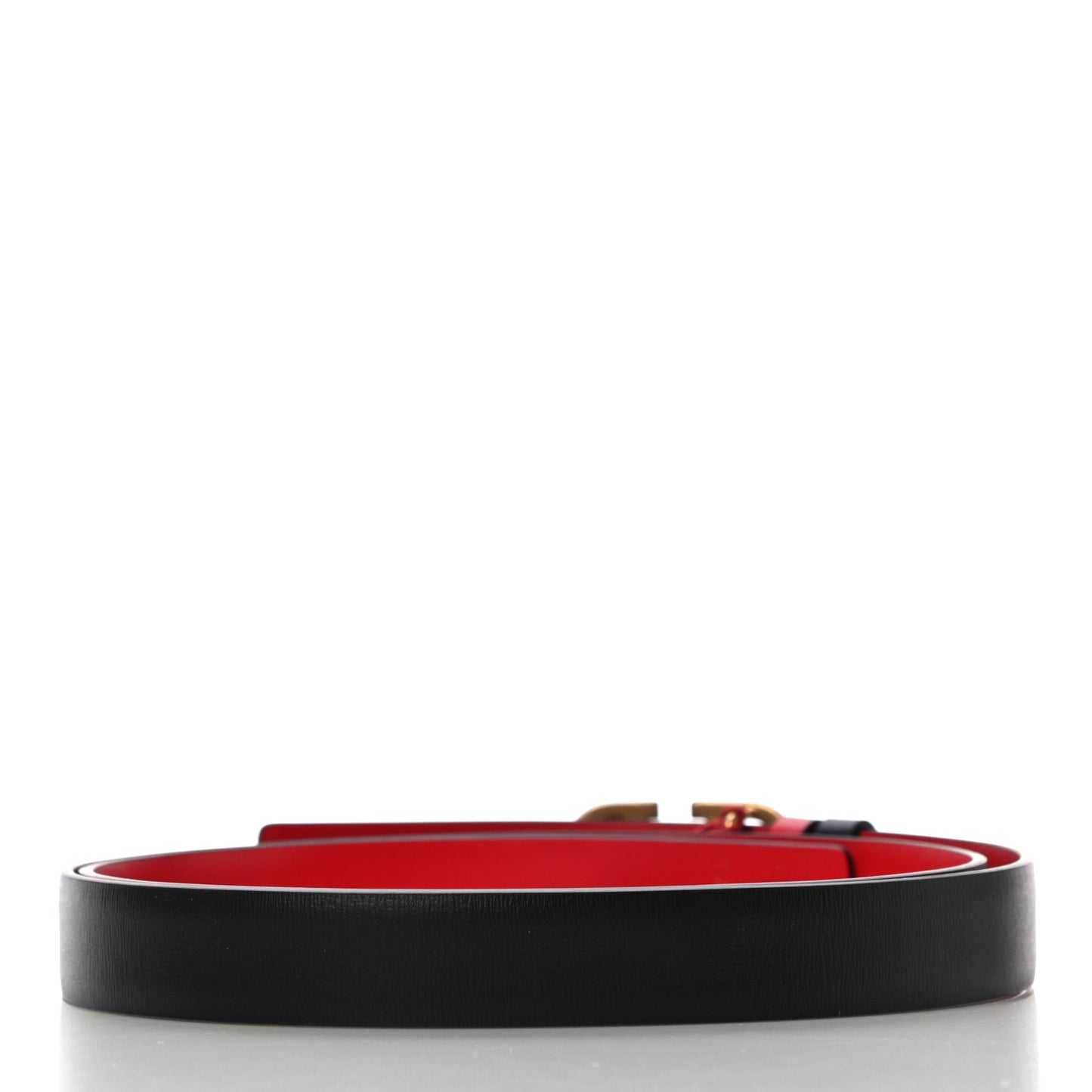 Glossy Calfskin VLogo Reversible 20mm Belt 85 34 Black Rouge Pur
