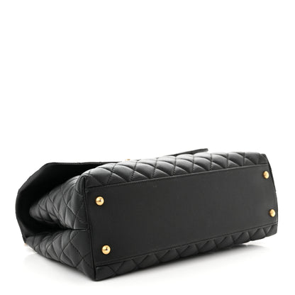 Chanel Caviar Quilted Medium Coco Handle Flap Black 4 of 11