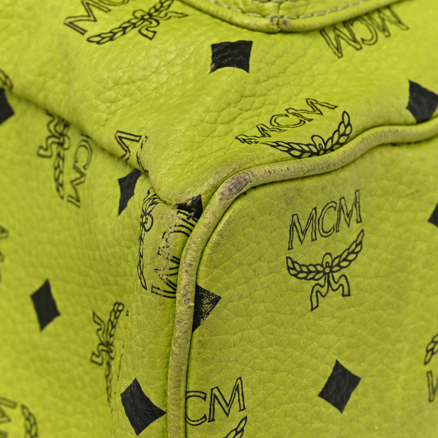 MCM Visetos Crown Stud Large Stark Backpack Green 16 of 23