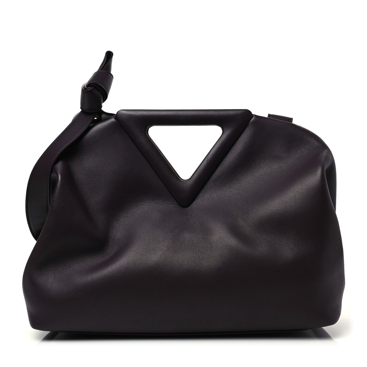 Calfskin Medium The Point Triangle Bag Grape
