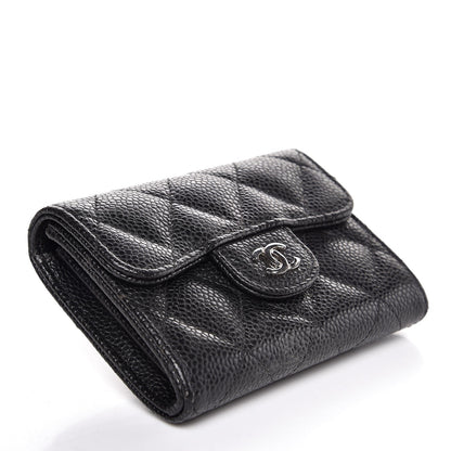 Chanel Caviar Quilted Flap Card Holder Wallet Black 4 of 8