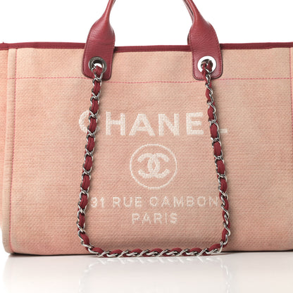 Chanel Canvas Medium Deauville Tote Red 7 of 19