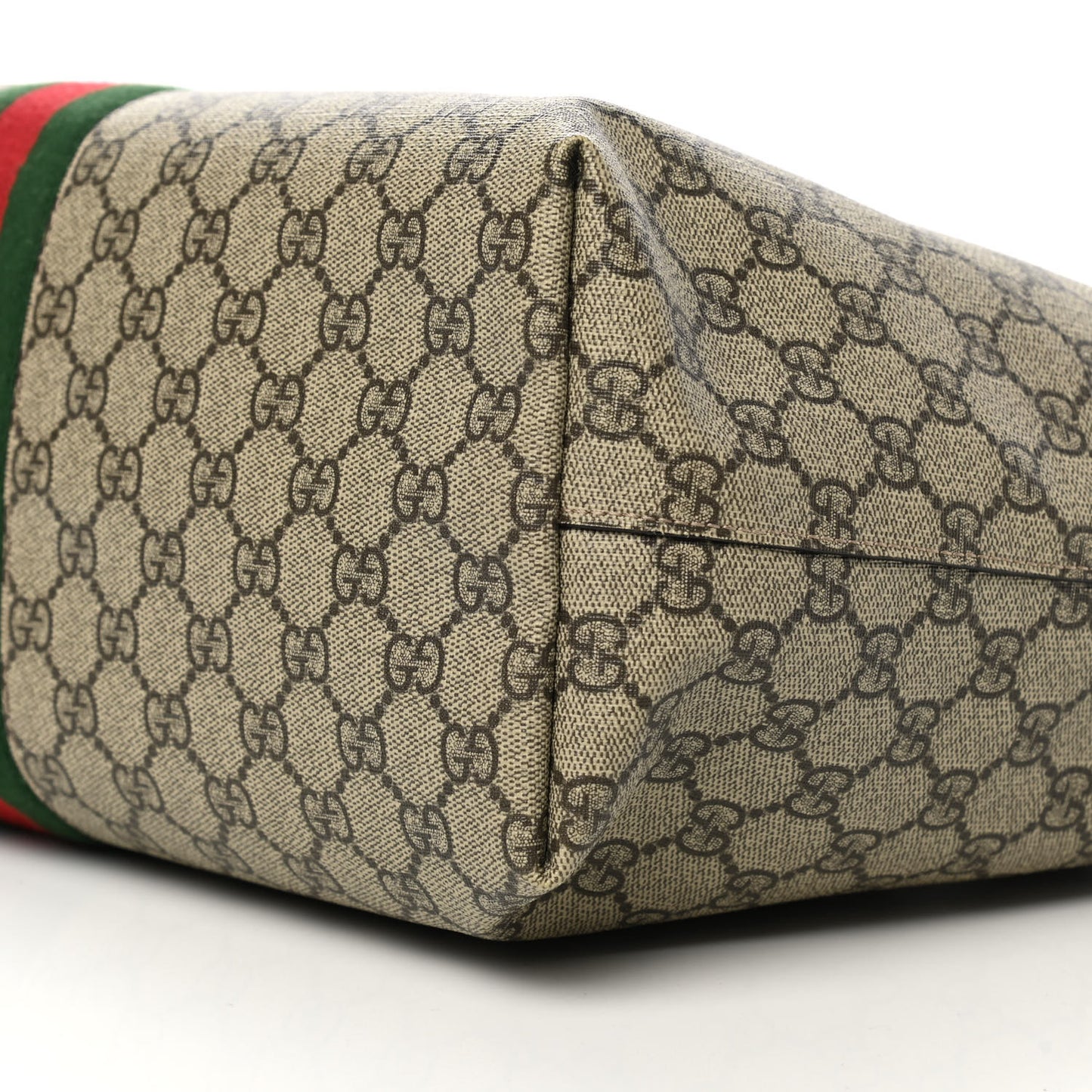 GG Supreme Monogram Medium Ophidia Shopping Tote Brown