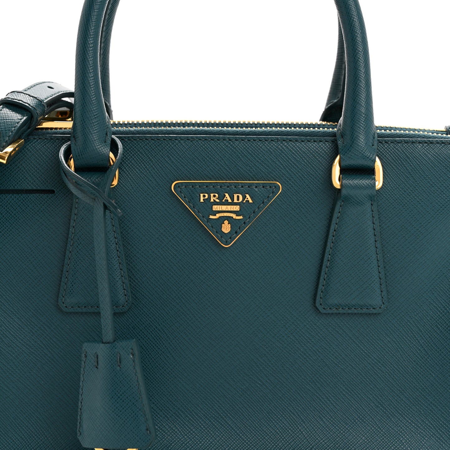 Saffiano Lux Mini Galleria Double Zip Tote Ottanio