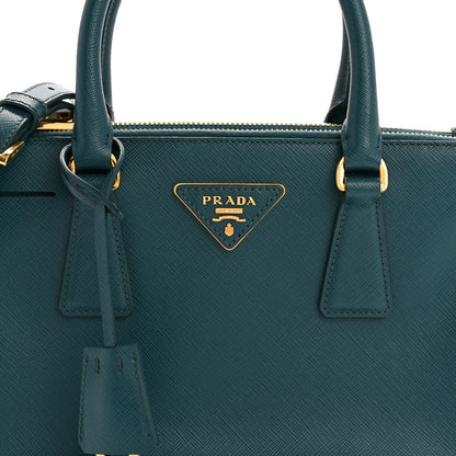 Prada Saffiano Lux Mini Galleria Double Zip Tote Ottanio 7 of 10