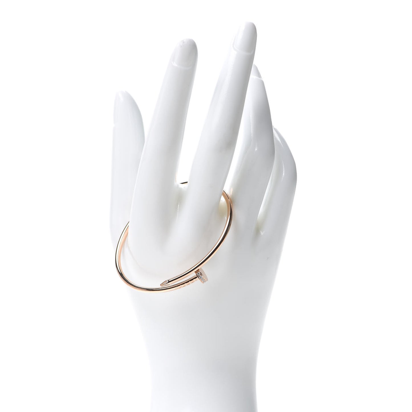 18K Pink Gold Diamond Small Juste Un Clou Bracelet 16