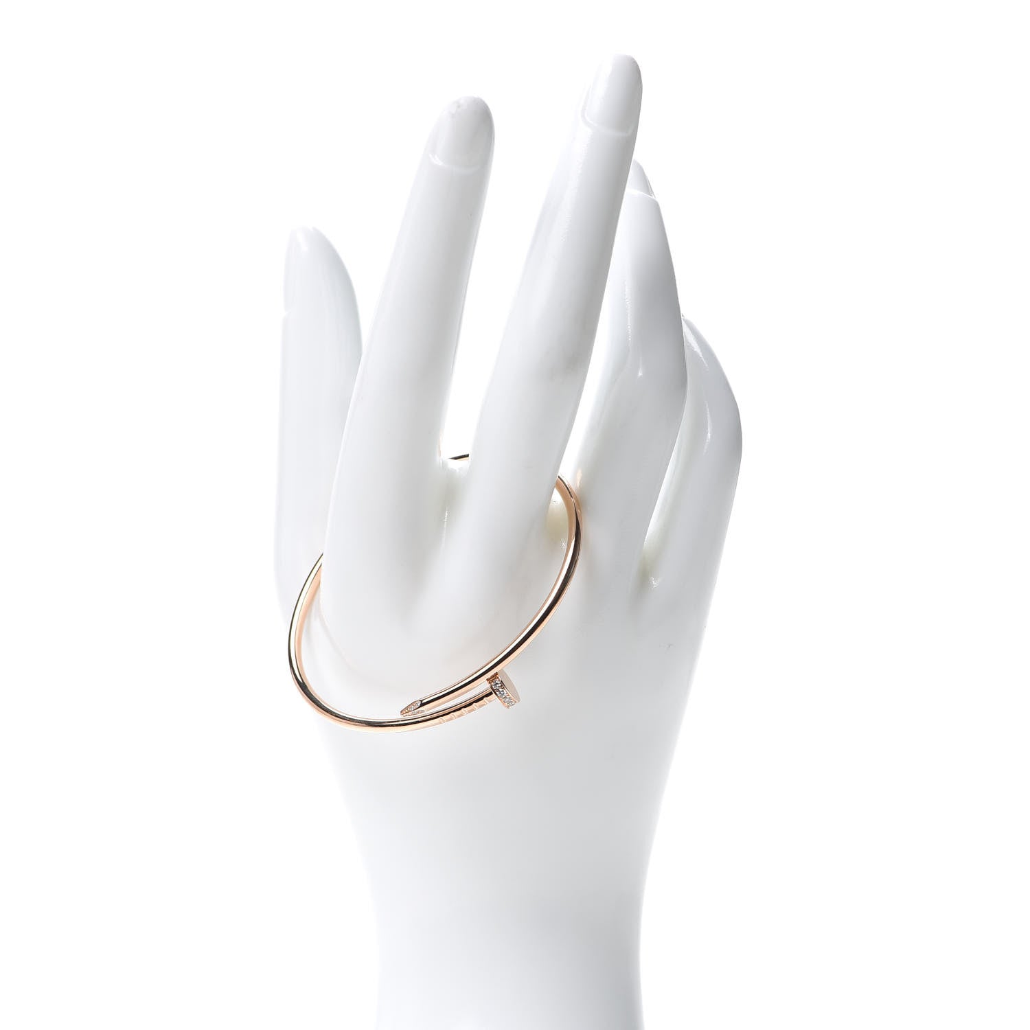 Cartier 18K Pink Gold Diamond Small Juste Un Clou Bracelet 16 2 of 4