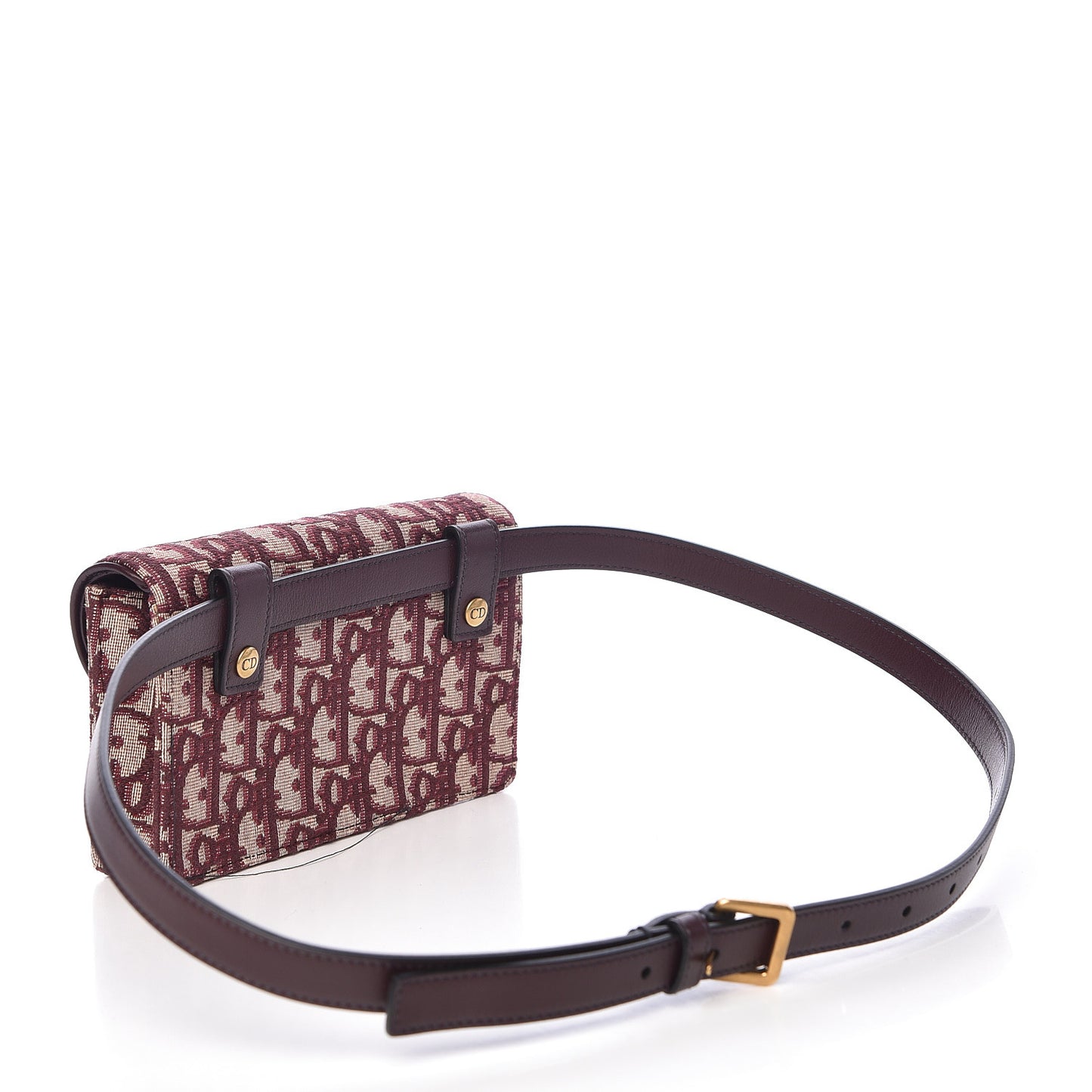 Oblique Saddle Belt Bag Bordeaux