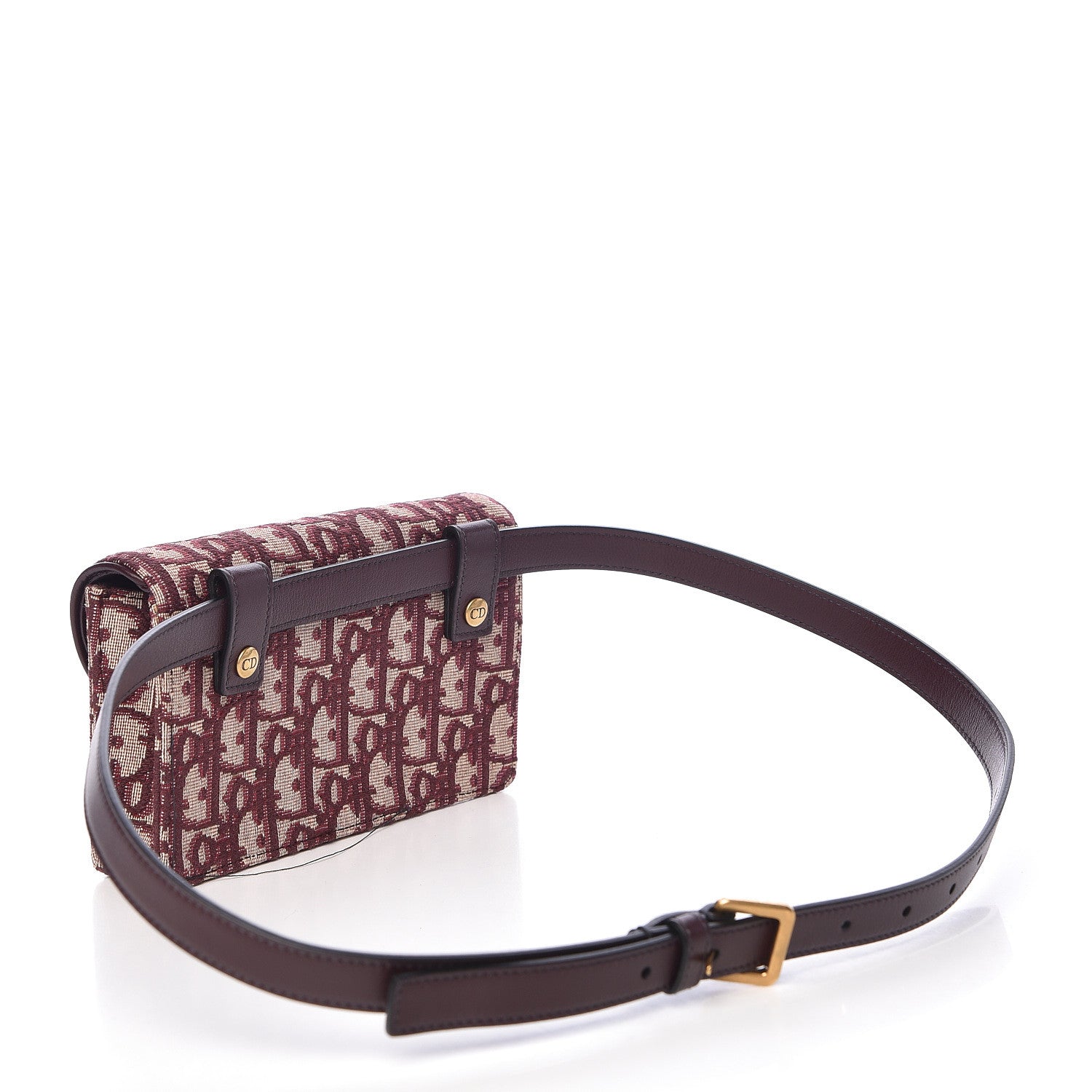 Christian Dior Oblique Saddle Belt Bag Bordeaux 3 of 11