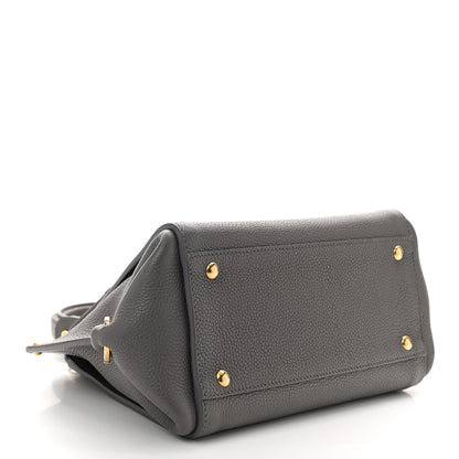 Salvatore Ferragamo Grained Calfskin Sofia Satchel Urban Grey 4 of 9