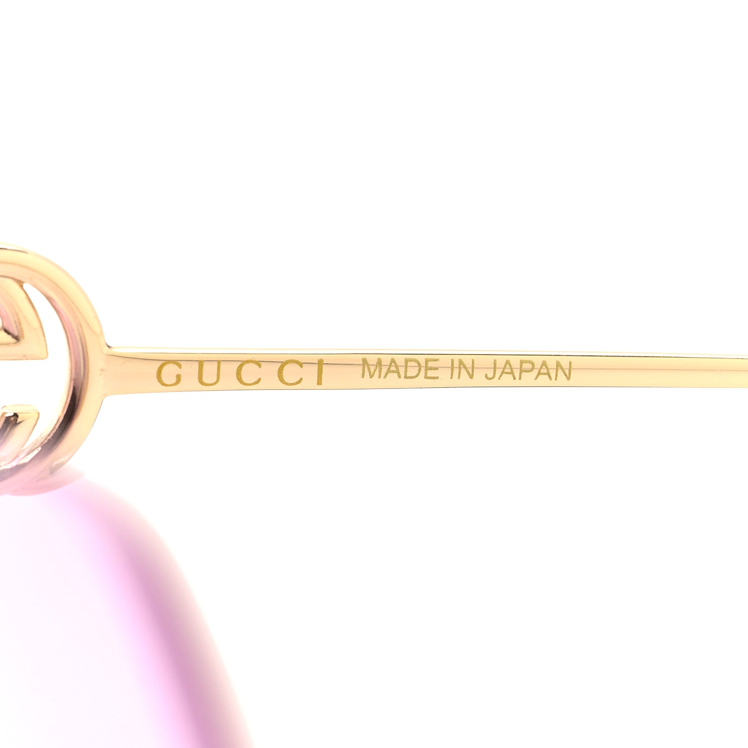 Gucci Metal Round Chain Sunglasses GG1203S Gold Purple 5 of 8