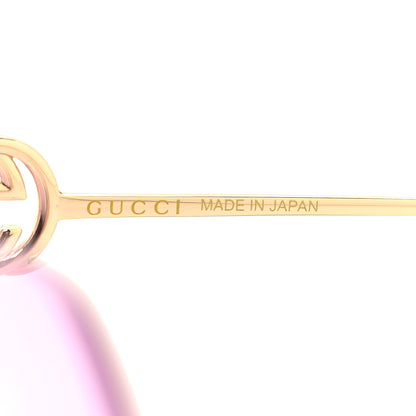 Gucci Metal Round Chain Sunglasses GG1203S Gold Purple 5 of 8