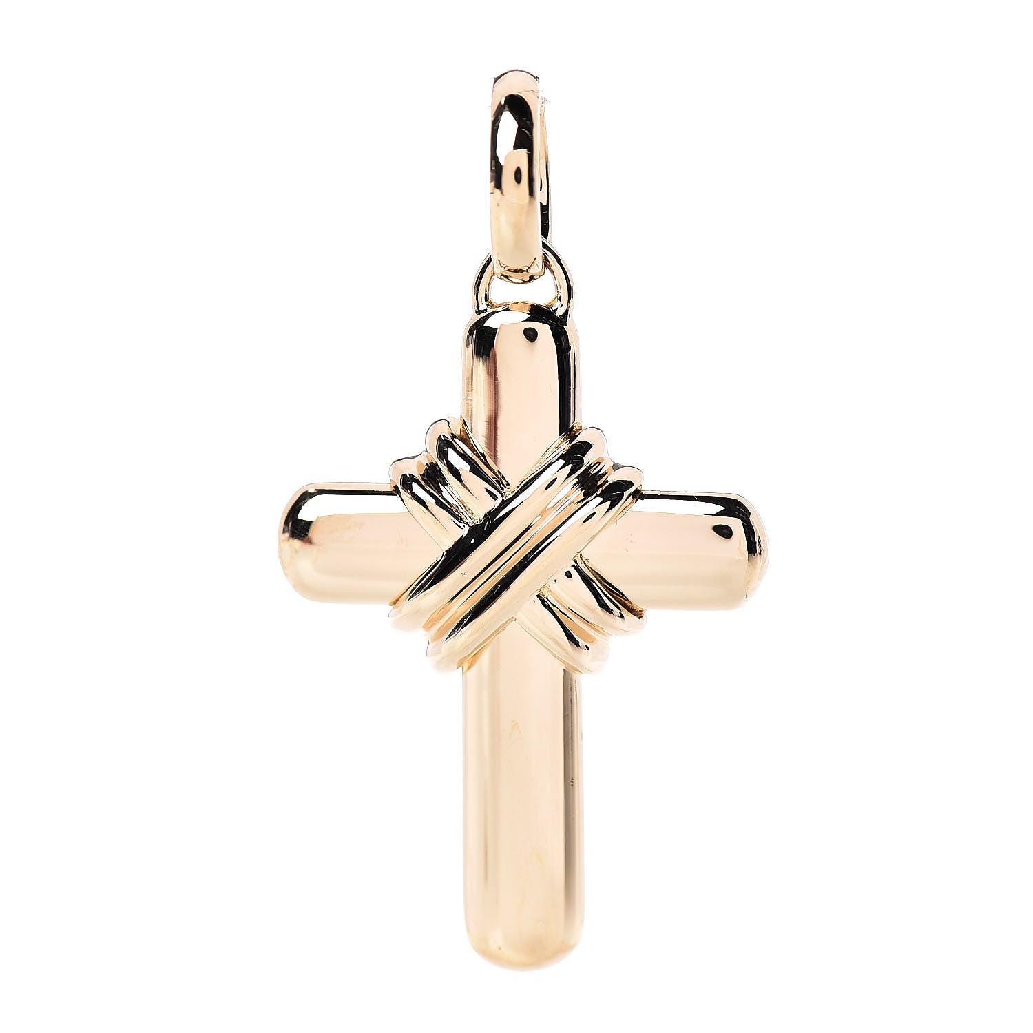 Bulgari 18K Yellow Gold Cross Pendant 1 of 3