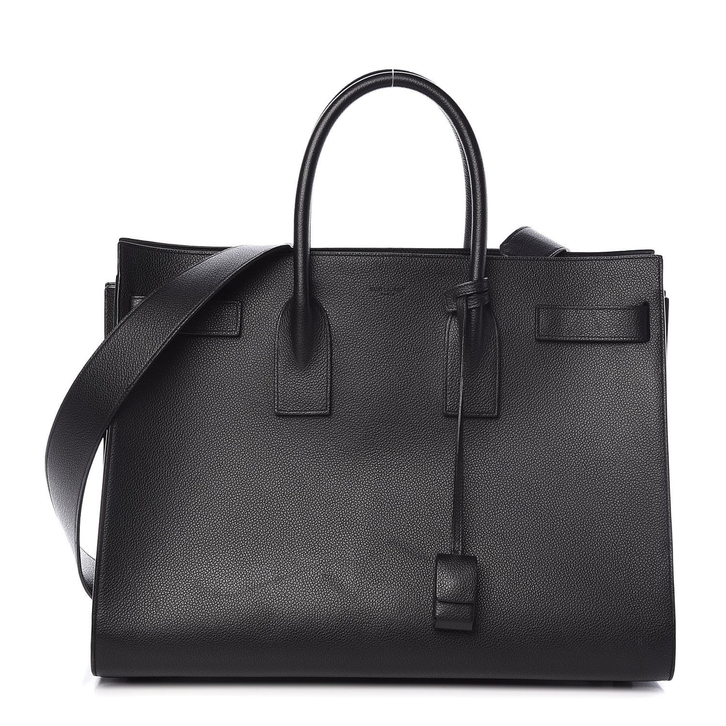 Grained Calfskin Large Sac De Jour Carryall Black