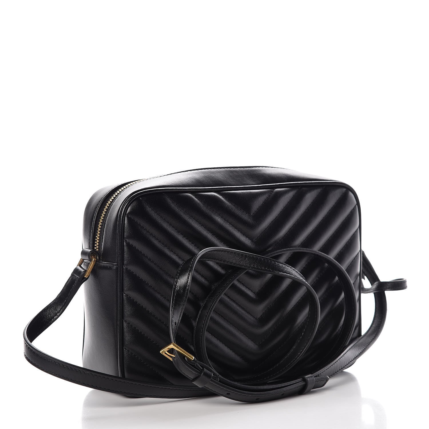 Saint Laurent Calfskin Matelasse Monogram Lou Camera Bag Black 3 of 7