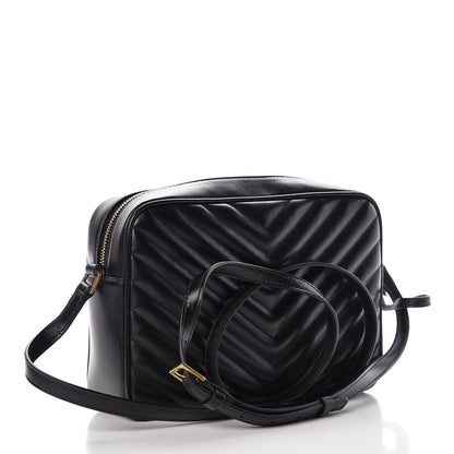 Saint Laurent Calfskin Matelasse Monogram Lou Camera Bag Black 3 of 7
