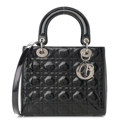 Christian Dior Patent Cannage Medium Lady Dior Black 1 of 11