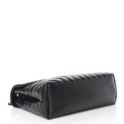 Saint Laurent Calfskin Y Quilted Monogram Medium Loulou Chain Satchel Black 4 of 15