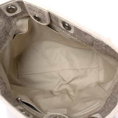 Chanel Mixed Fibers Small Deauville Tote Light Grey 8 of 14