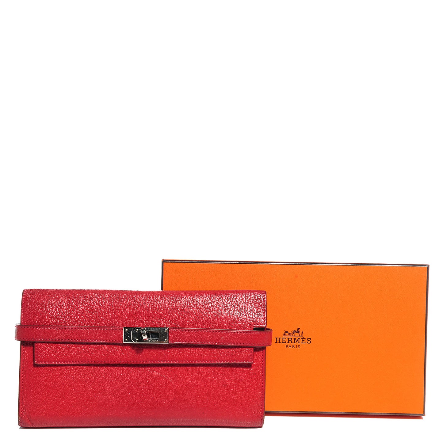 Chevre Mysore Kelly Longue Wallet Rouge Vif