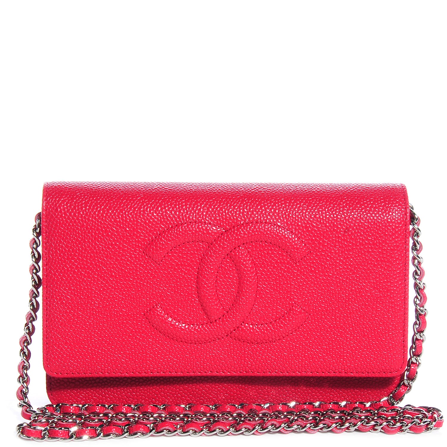 Chanel Caviar Timeless Wallet on Chain WOC Pink 1 of 8