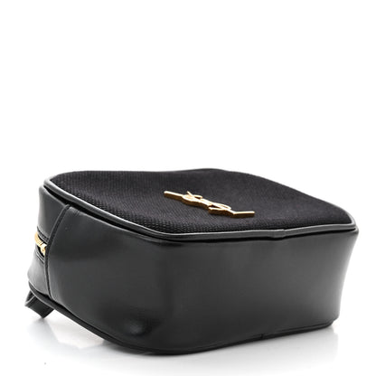 Saint Laurent Calfskin Canvas Monogram Lou Belt Bag Black 4 of 10