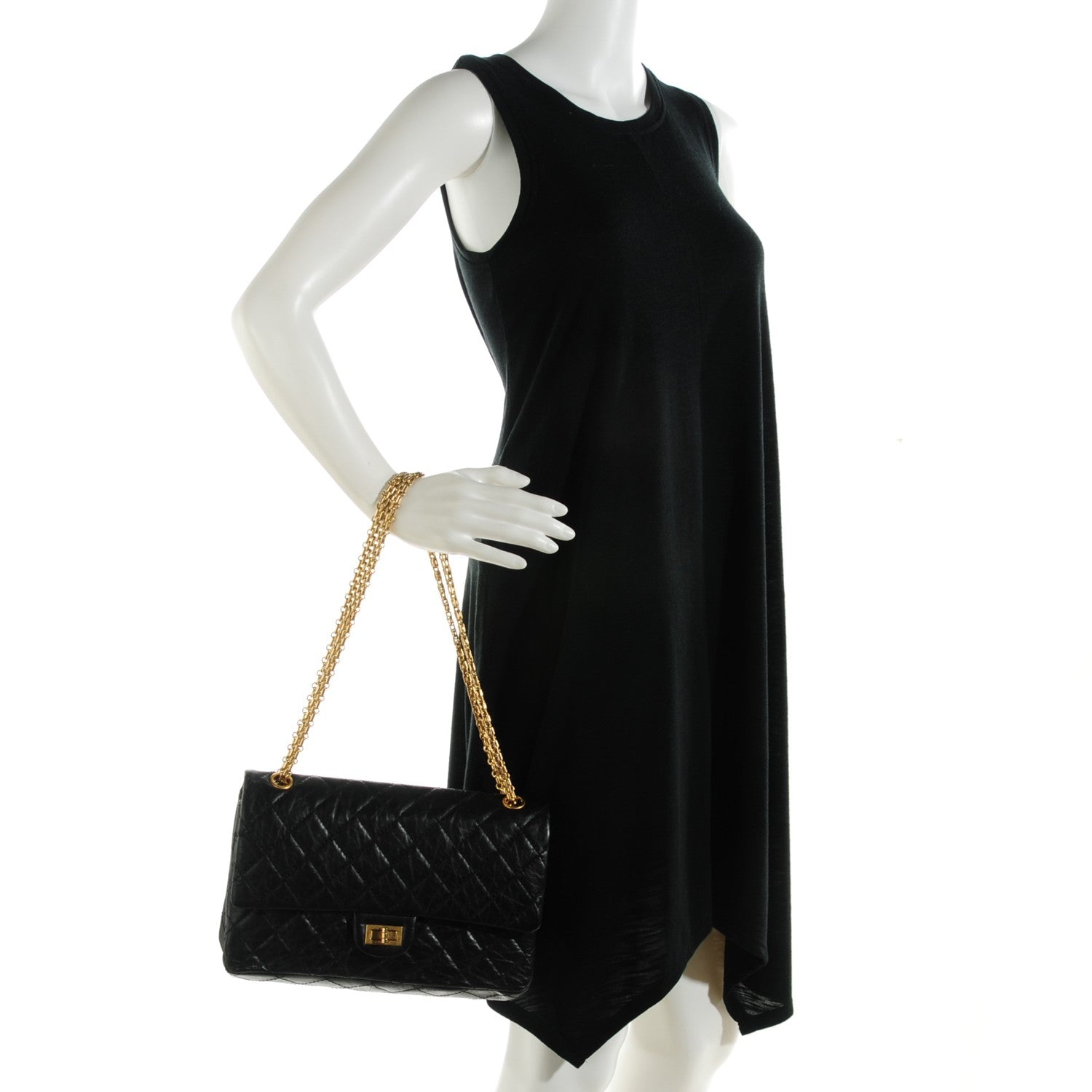 Chanel Aged Calfskin Quilted 2.55 Reissue 226 Flap Black 2 of 7