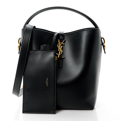 Saint Laurent Shiny Calfskin Le 37 Bucket Bag Black 3 of 12