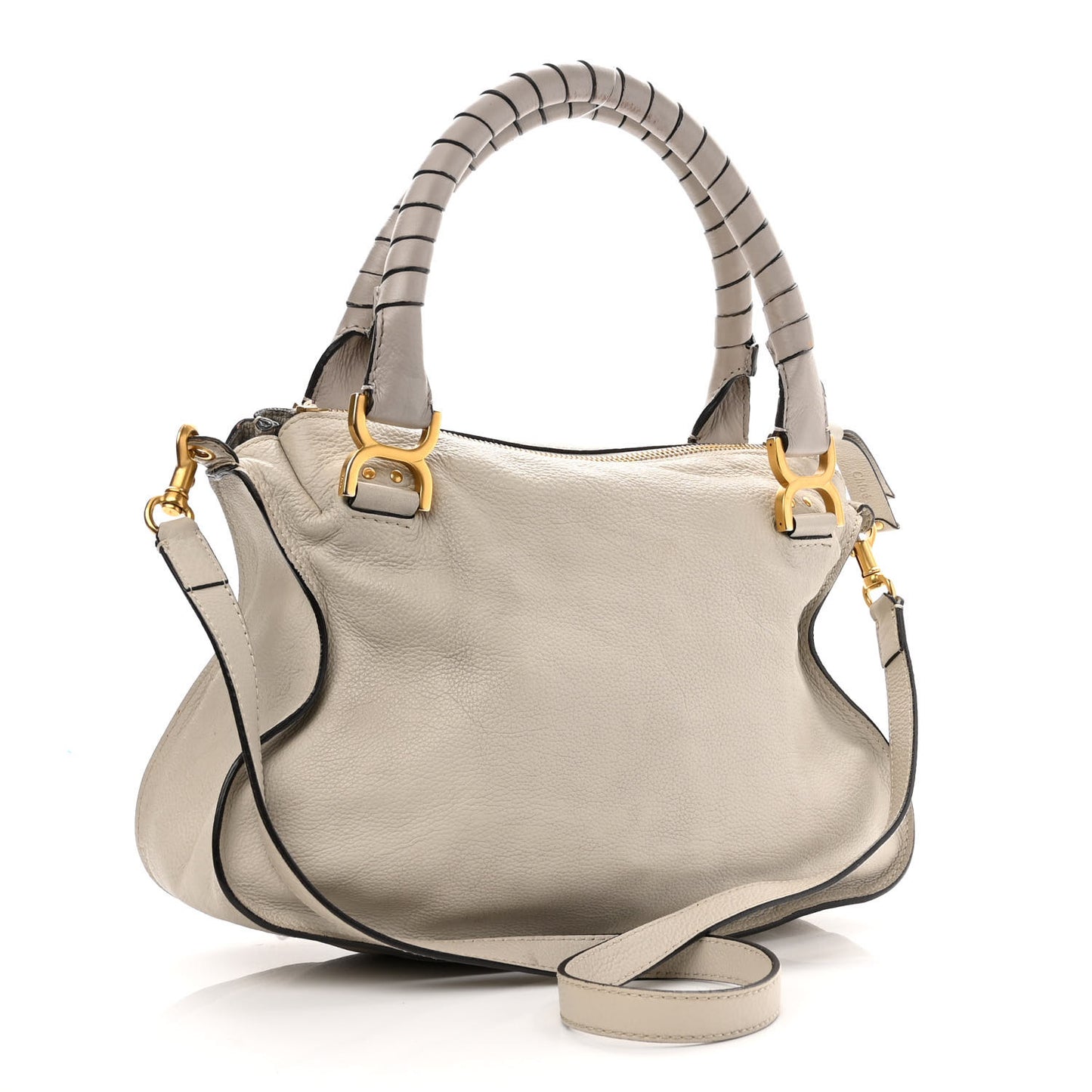 Calfskin Medium Marcie Satchel Dove