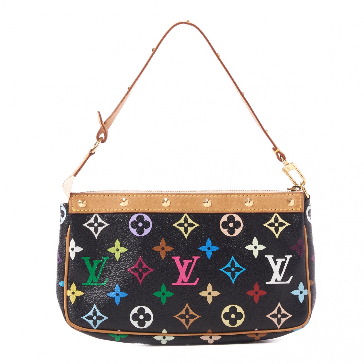 Louis Vuitton Monogram Multicolor Pochette Accessories Black 1 of 8
