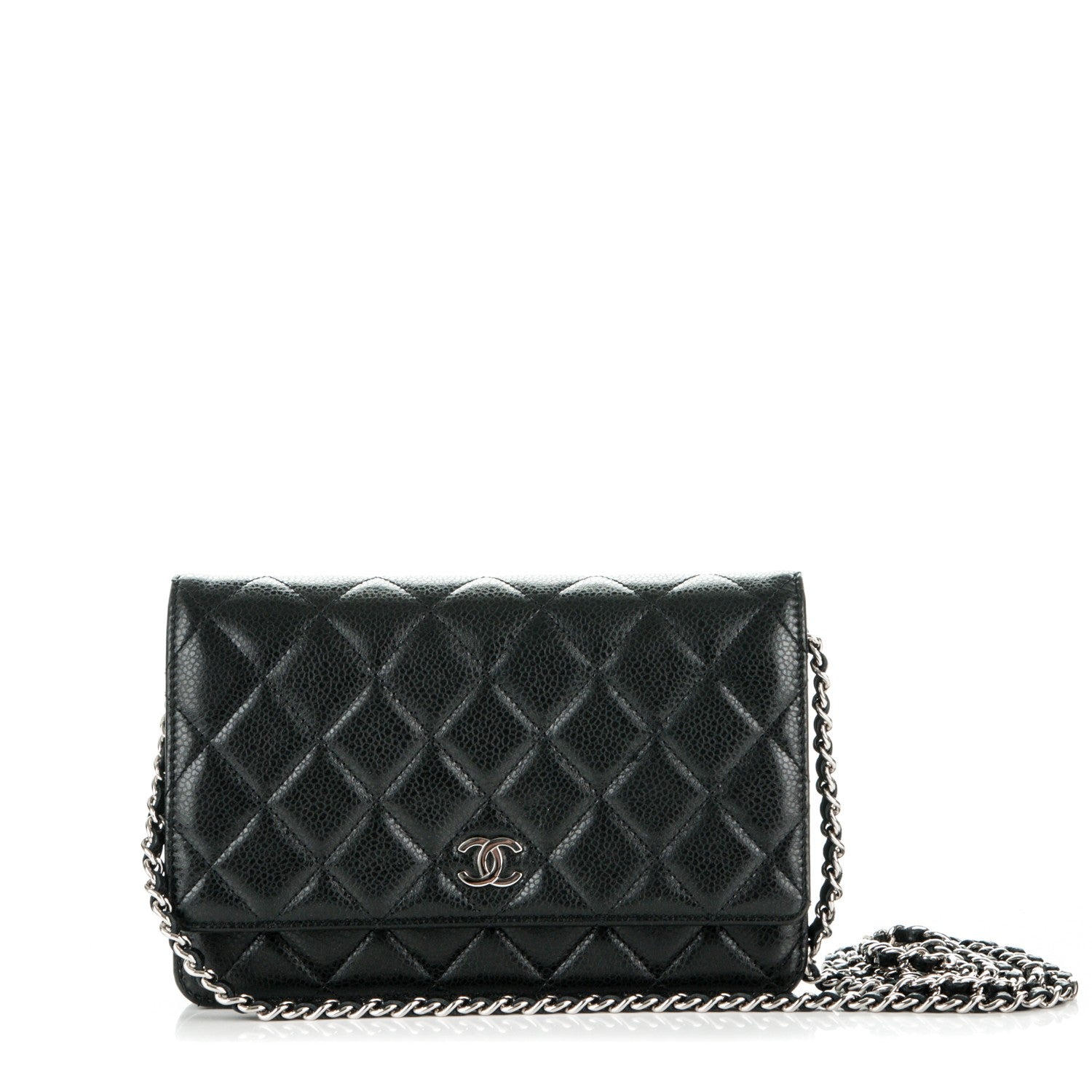 Chanel Caviar Quilted Wallet On Chain WOC Black 1 of 8