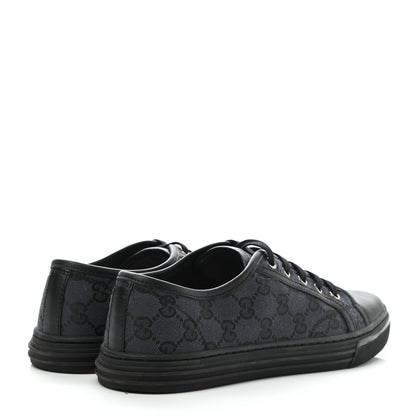 Gucci GG Monogram Calfskin Womens Low Top Sneakers 38.5 Piombo Black 4 of 11