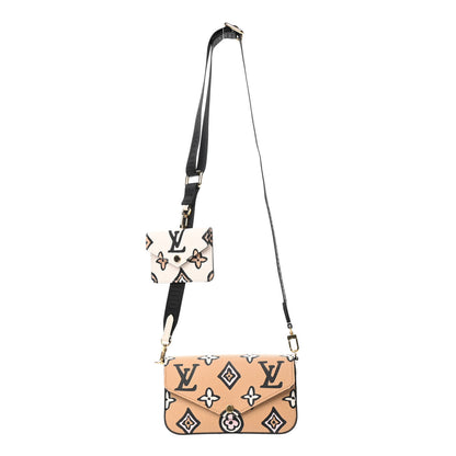 Louis Vuitton Monogram Wild At Heart Felicie Strap & Go Arizona Creme 1 of 4