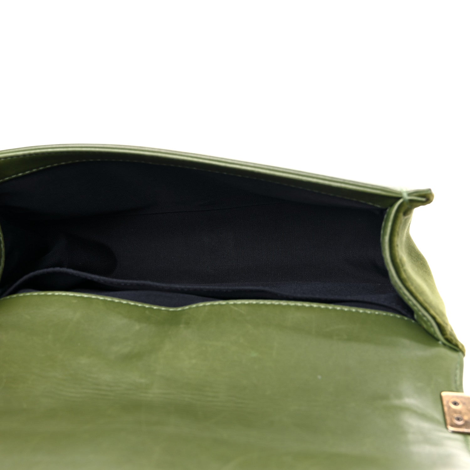 Chanel Velvet Tweed Medium Boy Flap Green 5 of 15