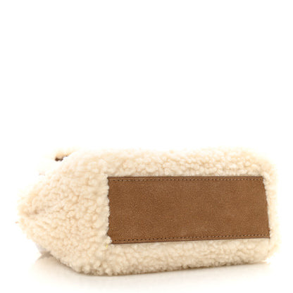 Telfar X UGG Suede Shearling Reverse Small Shopping Bag Natural 4 of 9